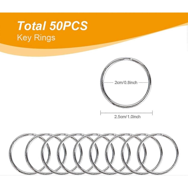 100 st Swivel Snap Hooks med Nyckelringar, Premium Metall Swivel Hummerklo-Spännen Assorterade