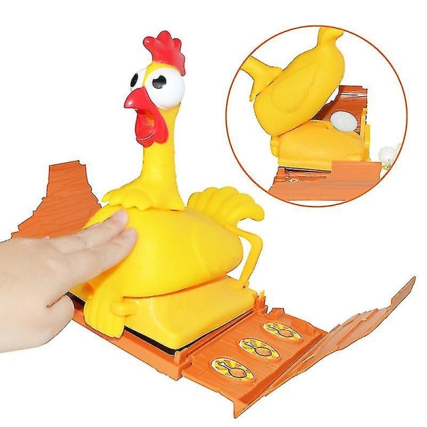 Children's Screaming Chicken Interactive Toy Platespiller Lucky Chicken 1stk