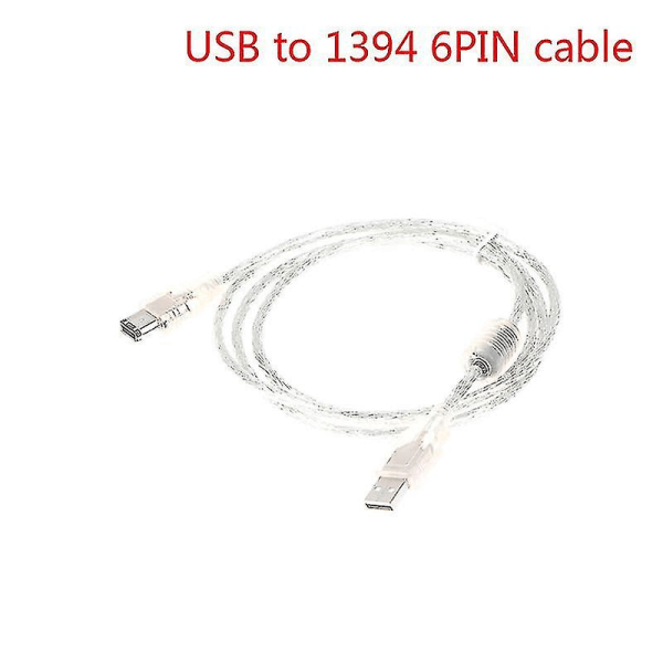 1 X Firewire Ieee 1394 6-nastainen uros USB 2.0 urossovittimen muuntimen kaapelin johto Zh5-2