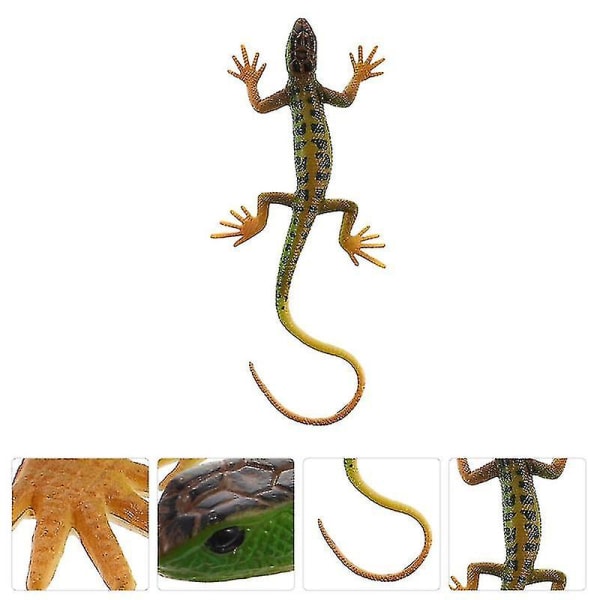 Plast Simulering Lizard Dekor Dyremodeller Ornament Triks Leker For Barn