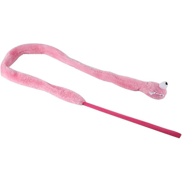 Kattretande leksak, trollspön interaktiva katt leksaker ormform rolig katt kattunge husdjur leksak rolig tränare leksak (rosa)（Rosa）