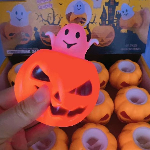 Mike Pumpkin Ghost Dekompressionsleksak Tpr Squeeze Bouncy Ball Barn Fidgettoys Halloween Festdekorationer Gör-det-själv-festivaltillbehör