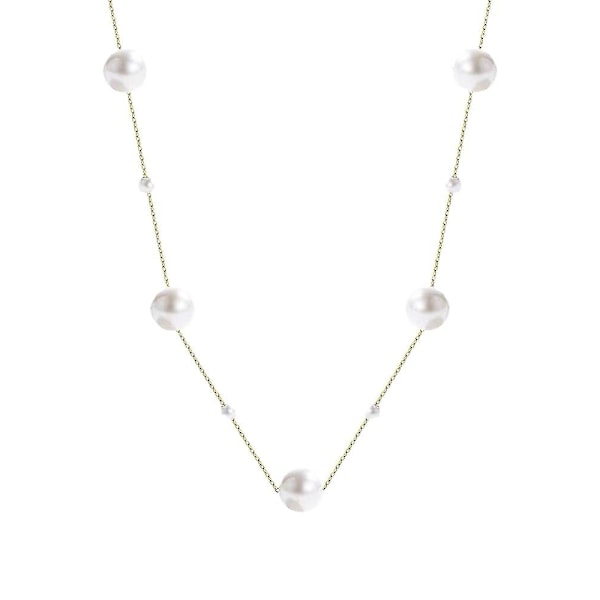 Perle Choker Delikat Justerbar Halskjede Perle Tiny Chain Delikat Mors Valentinsdag Smykker for Kvinner Jenter