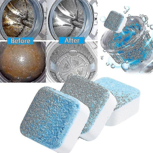 Nyt Vaskemaskine Dybde Rensesæt Vaskerens Rengøringsmiddel Brusende Fjerner Tablet Til Vaskemaskine Rengøringsprodukter 5 stk.