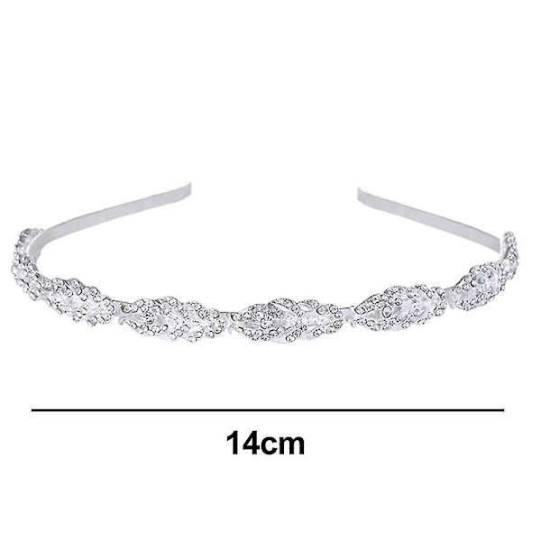Blommig design strass kristall bröllop diadem brud huvudbonader enkel design brud diadem