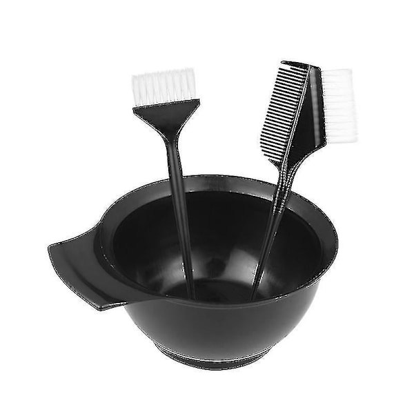 Frcolor 3-delt hårfarvesæt farvebørste kam skål sæt salon farve frisør farve styling værktøjer til hjem skønhedssalon (tilfældig børstefarve)