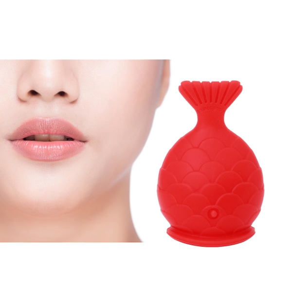Lip Plumper Lips Enhancer Plumper Device Lepper, Silikon Fish Shape Lip Enhancer Plumper Device, for sexy munn for kvinner