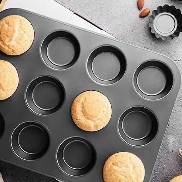12 hål Non-stick rund Cupcake form Pan Muffin bricka B
