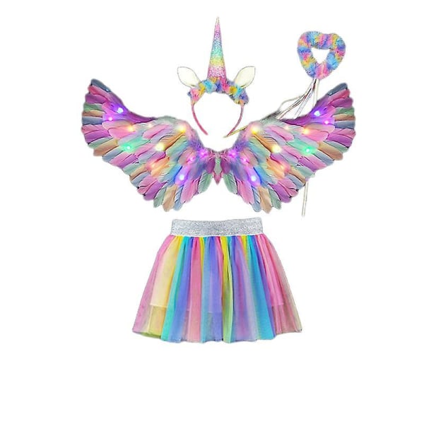 Rainbow Angel Wings - 60cm - Gavekompatible jenter