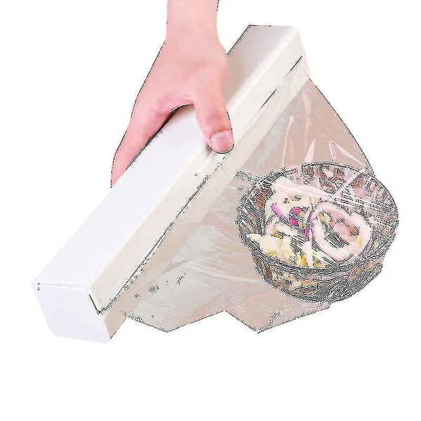 Genanvendelig Food Wrap Cutter, Cling Film Cutter, Plastic Wrap Dispenser