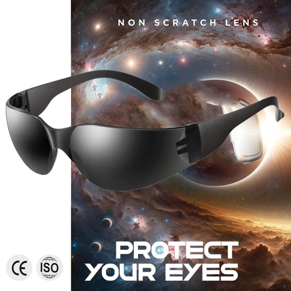 Solformørkelsesbriller 2024 CE & ISO-certificerede sikre skærme til direkte solbesigtigelse（A）