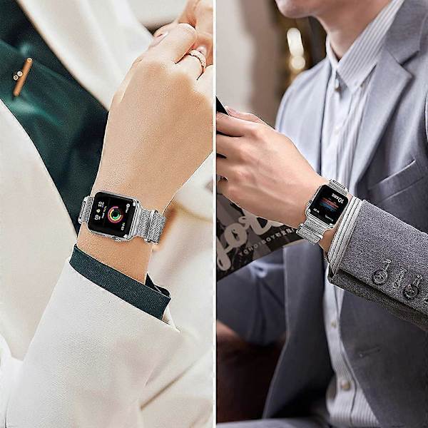 Magnetiskt Apple Watch-armband - Silver 42/44/45mm