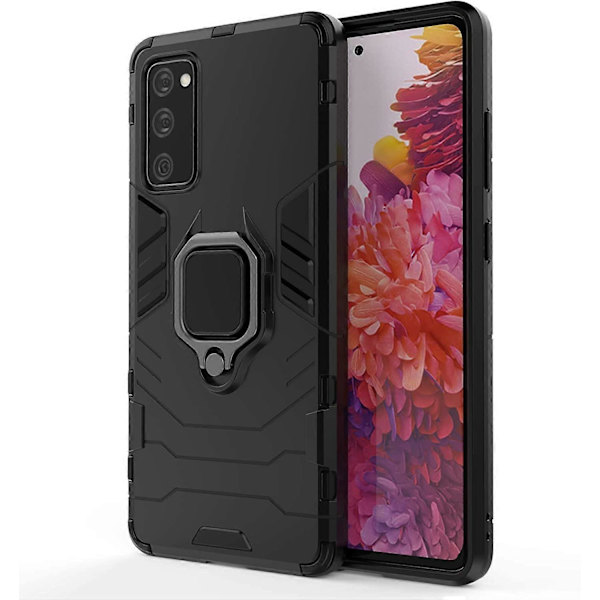 Skydd för Samsung Galaxy S20 FE 5G, Stötsäkert Hybridtåligt Dubbellager Hårdt Bakskydd med [Magnetisk Bilhållare] Ringhållare Cover