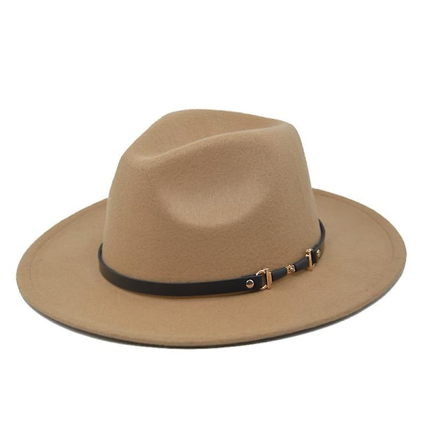 New Fashion And Elegant Jazz Hat European And American Woolen Hat Spring And Autumn Winter Woolen Retro Literary Big Brim Hat