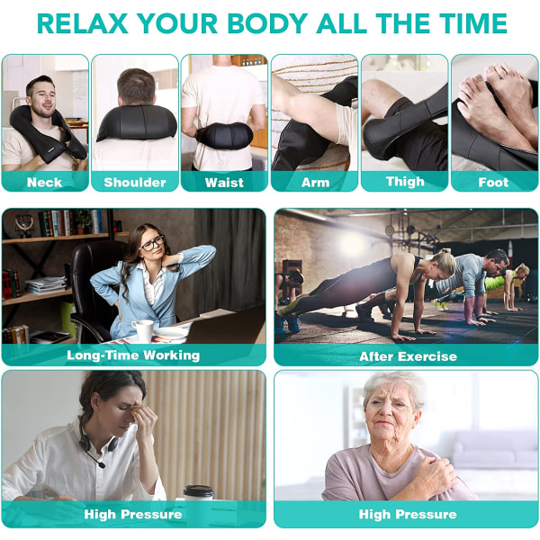 Massagesjal-Multifunktionell massageapparat för rygg och nacke