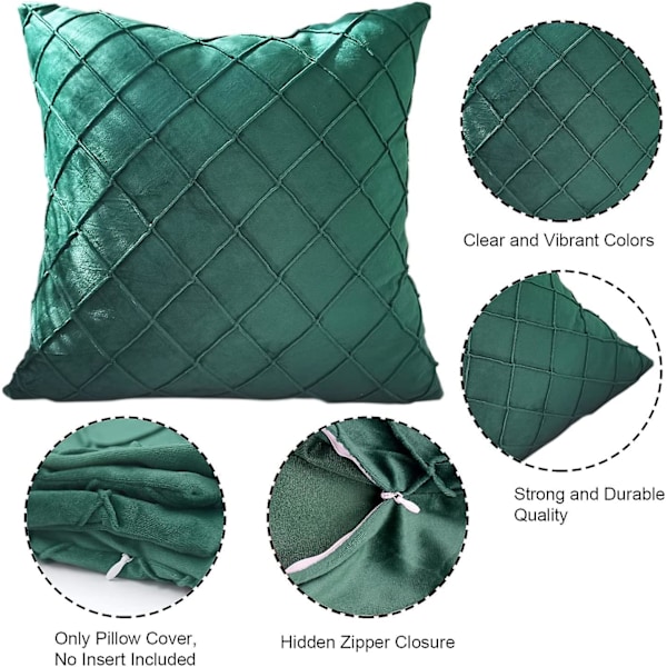 Set med 2 Kuddfodral 45x45 cm Prydnadskudde Överdrag Mjuka Med Mönsterdesignade Kuddfodral För Soffa Säng Stol - Grön Orange