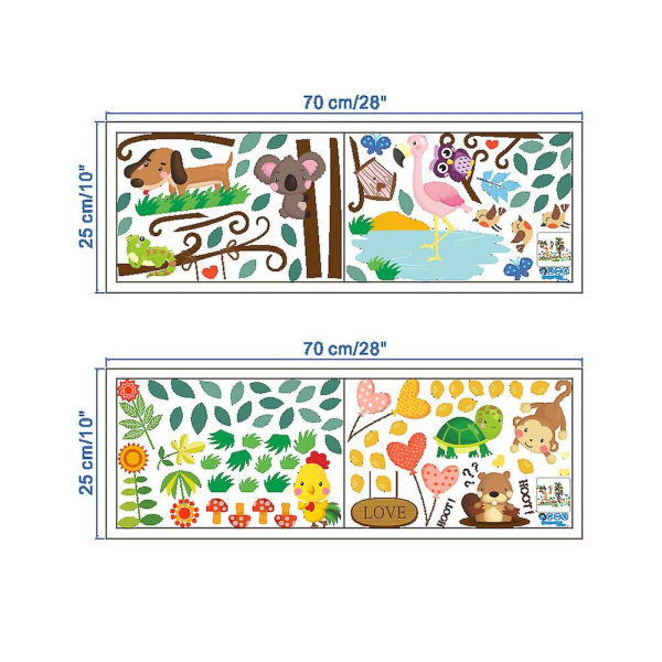1 SET pöllöeläinten seinätarra viidakkoeläintarha puu lastenhuone vauvan lastenhuoneen tarra seinämaalaus