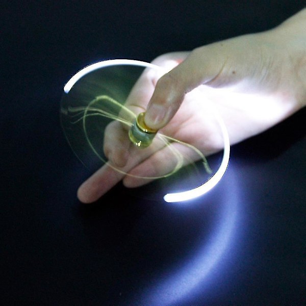LED-snurrande kulspetspenna Fidget Spinner Hand Top Ljus EDC Stressavlastande Leksaker Barnleksak Present Skolmaterial