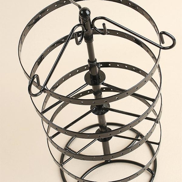 Ørepyntstativ Organizer 360° Rotasjon Ørepynt Oppbevaring Metall Smykkeholder Smykke Organizer 4 Lag Ørepynt Display Stativ