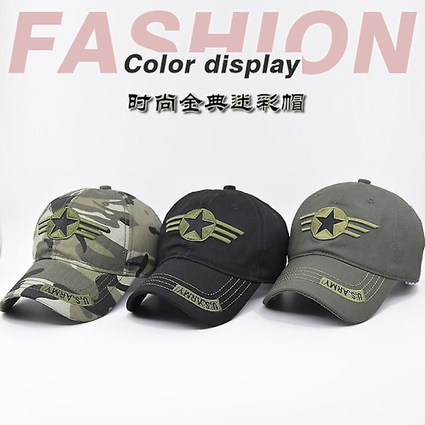 Hot-selling Bjergbestigning Hat Taktisk Camouflage Baseball Cap Broderi Femspidset Stjerne Camouflage Cap Forår Og Efterår Solskygge Cap