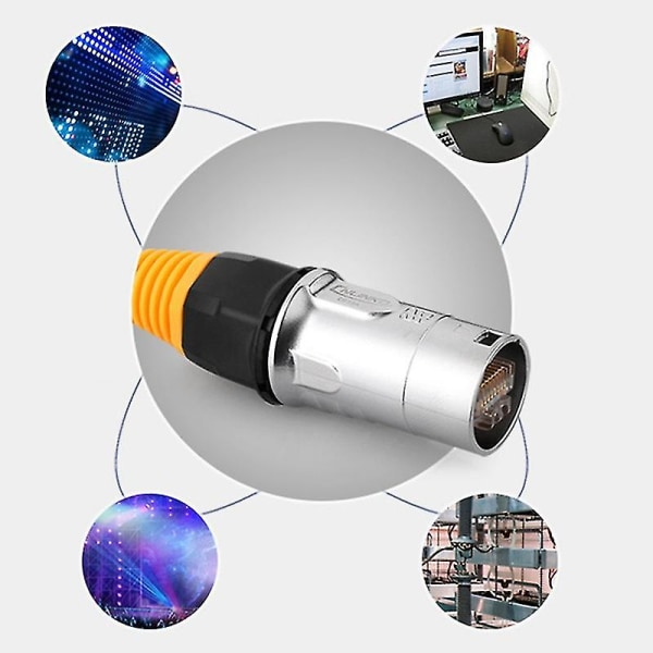 IP67 Netværk RJ45 Vandtætte Stik / Ethernet RJ45 Vandtæt Stik + Vandtæt Stikdåse til Udendørs Ethernet