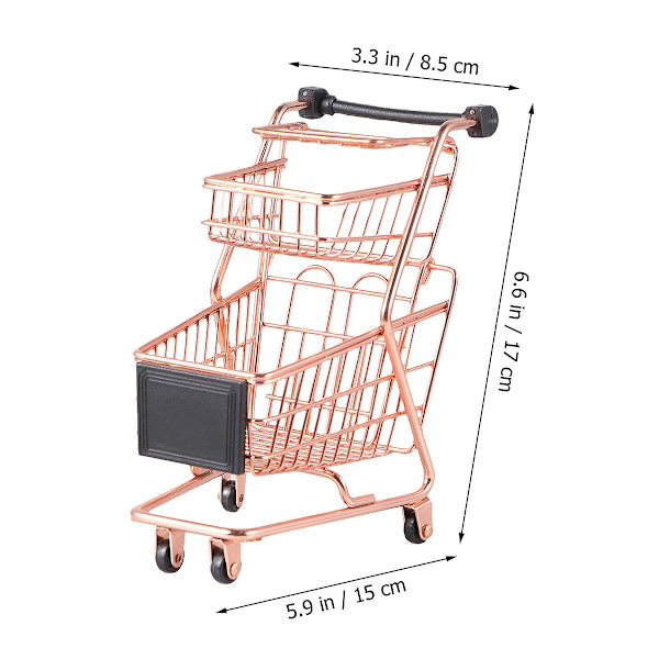 Liten Handvagn Leksak Mini Tvåvånings Handvagn Handvagn Barnvagn Leksakssats