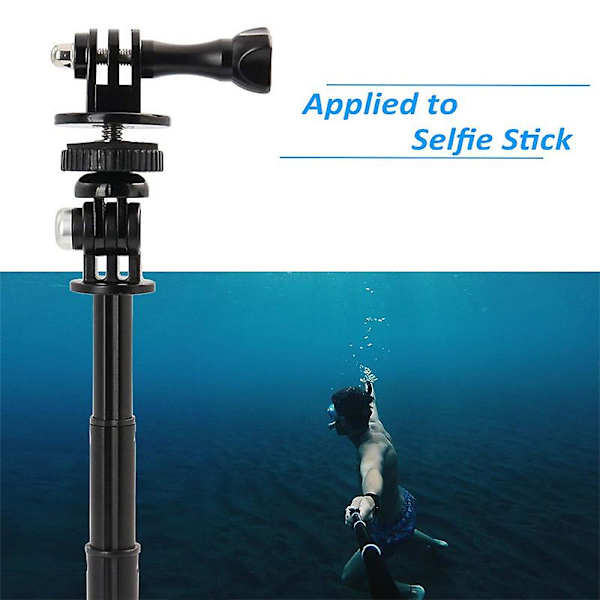 Universal stativmonteringadapter til Gopro Hero 6 Hero 5 Hero 5 Session-kameraer og Sjcam Xiaoyi actionkameraer holder (skrueadgang tilbehør)