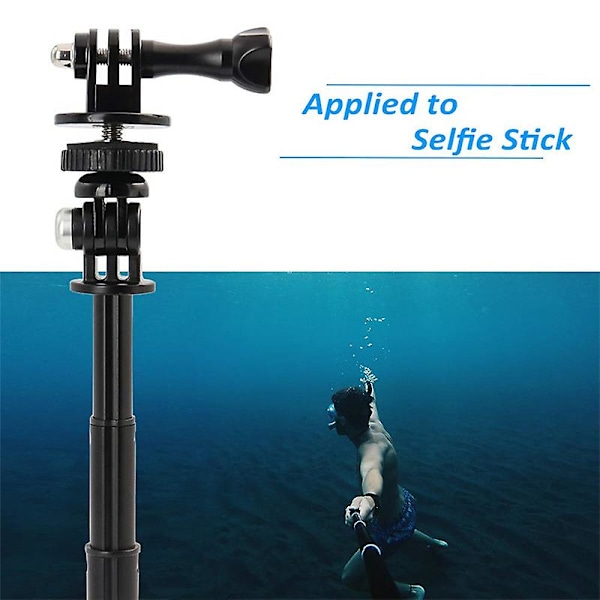 Universal Tripod Mount Adapter for Gopro Hero 6 Hero 5 Hero 5 Session Cameras og Sjcam Xiaoyi Action Cameras Holder（Thumbscrew Accessori）