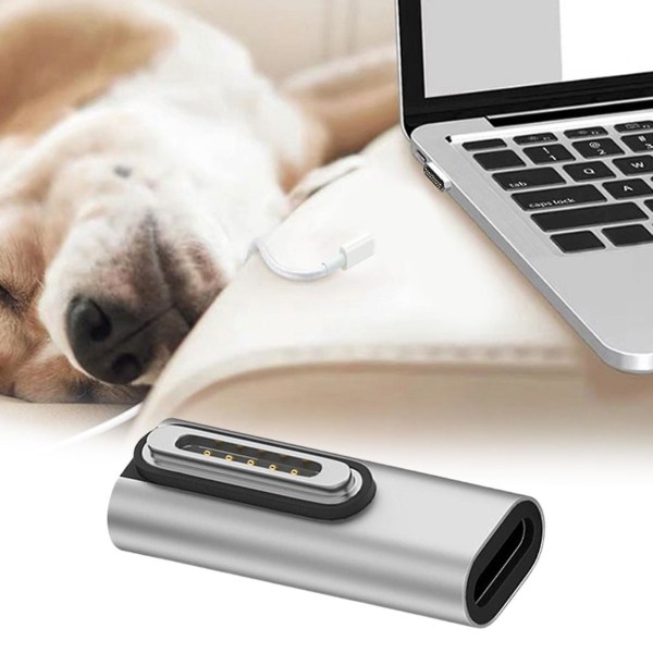 Typ-c magnetisk laddningsadapter, magnetisk T-spets Usb C-adapter för Macbook Pro Air, typ-c 140w Pd snabbladdningsadapter ersättning för - Snngv