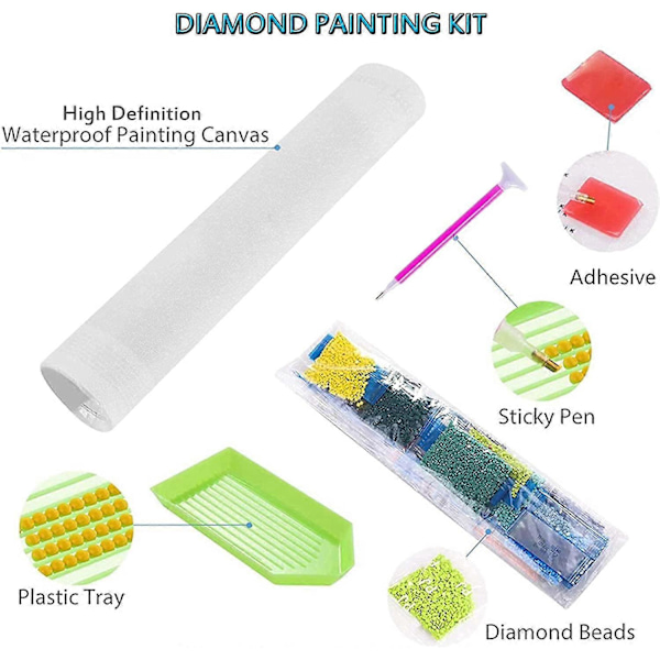 DIY 5D Diamantmålning Kit för Vuxna, Yoda Diamantmålning Runda Full Drill Kristall Rhinestone Star Wars Konst Hantverk Kit, Diamantmålning för H