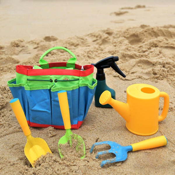 1 set förvaringsnät för planteringsverktyg Arbetsbesparande plastspad Barn utomhus sandform för strandlek