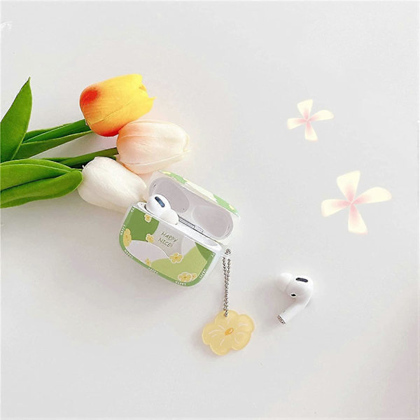 Airpods-fodral, Graciösa Blommor Trådlöst Hörlursfodral, Mjuk TPU Stötsäker Hud för Airpods 1 & 2, Barn Pojkar Flickor Snygg Airpods Skydd