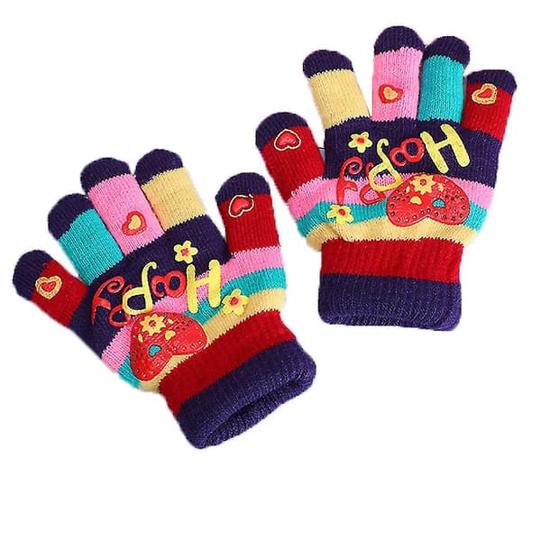 Vantar för barn, flickor/pojkar, unisex, varma, mjuka vintervantar