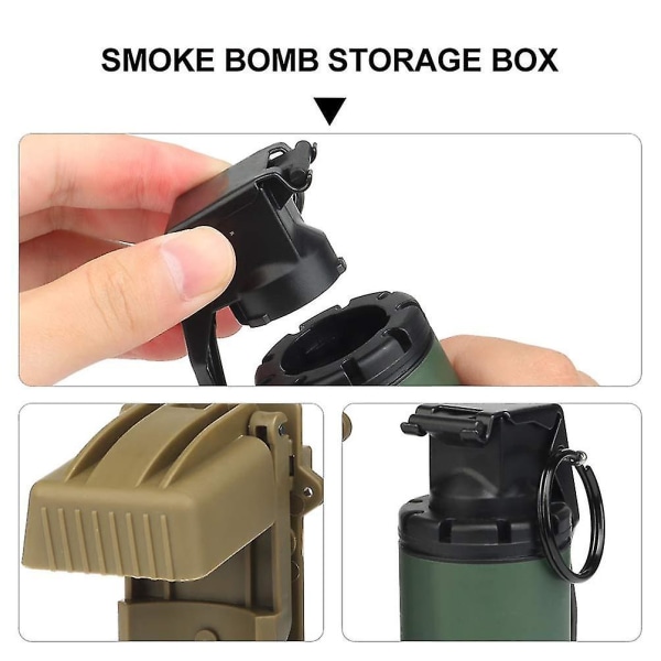 Smoke Bomb Model Smoke Bomb Kestävä säilytyslaatikko sotilaspelien ulkoilutarvikkeet (muta)