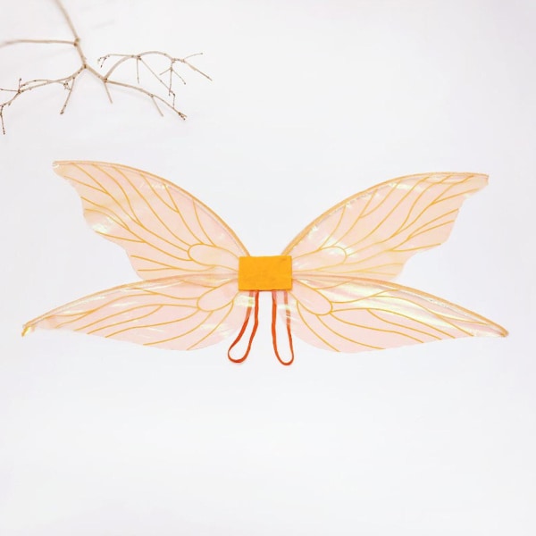 Festutstyr Cicada Wings Cosplay Dress Up Fairy Princess Multi Color 2023 Ny (oransje)