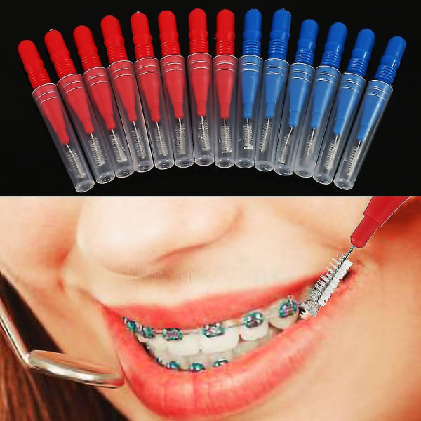 50/100 kpl 2,5 mm hammaslankaharjat Hampaidenväliset puhdistustikut Harjat Suunhoitotyökalu (50 kpl)