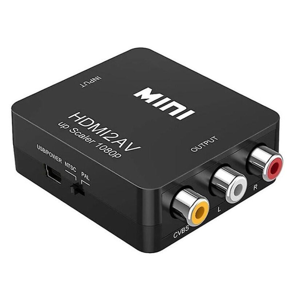 USB OTG Hunn Adapter Converter Hann til Type C ABS Videostøtte NTSC PAL Svart For TV VHS VCR DVD-opptakere（svart）