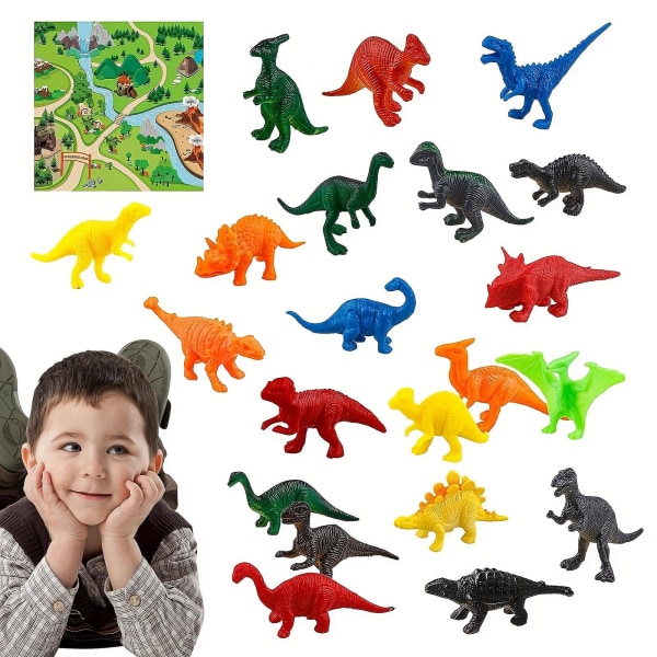 24 delar julkläm stress relief set dinosaurieleksak Countdown Calendar Surprise Blind Box（24st dinosaurie）