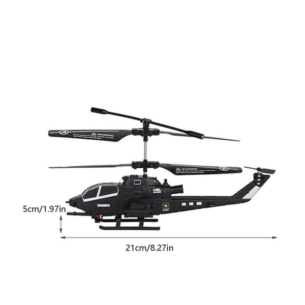 Helikopter Fjärrstyrd inomhus Mini Helikopter Leksak, Fjärrstyrd RC Helikopter, Plan, Gift（Svart）