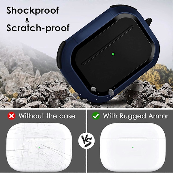 Skydd för AirPods 3-fodral, Stötsäkert AirPod Gen 3-fodral iPod 3 Hörlurar Hårdt Skal för Män Kvinnor Kompatibelt med Apple Air Pod 3:e Generationen Cha