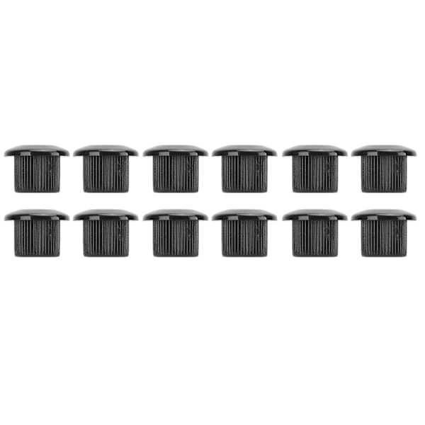 2024 12 st Akustisk Gitarr Stämmare Konverteringsbussning 10mm Plast Adapter Tillbehör Set Kit Svart