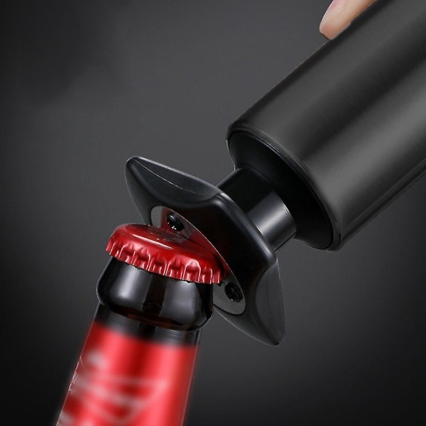 Kreativt legeringsmateriale Parodi ølflaskeåpner Husholdnings daglige kjøkkenverktøy（svart）