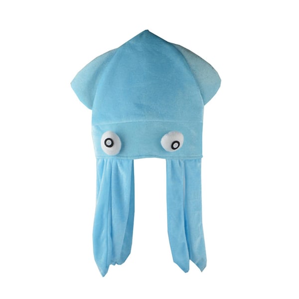 Blå blækspruttehat Havdyrhat Kostumetilbehør