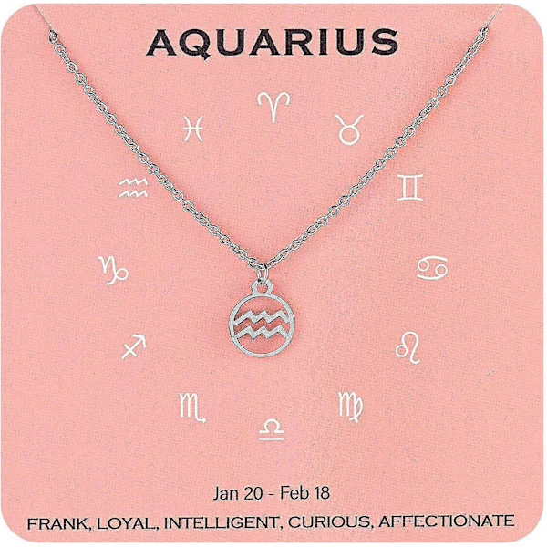 Zodiac-halsband Konstellation Horoskop Smycken Födelsedag för Kvinnor Flickor