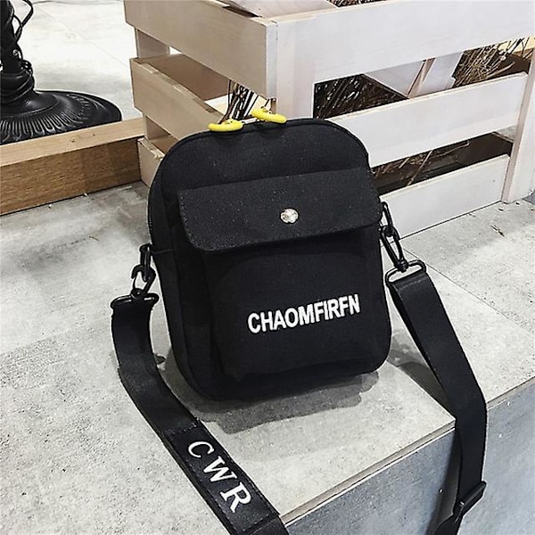 Handväska Liten Damväska Canvas Shopper Väska Crossbody Väskor för Kvinnor Trend Små Axelväskor Telefon Dam Plånbok Väska Dam Handväskor（Svart）