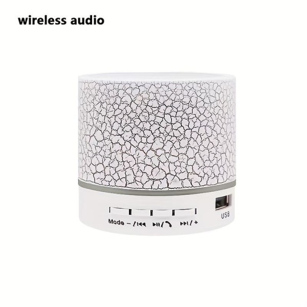 Mini Crack Bluetooth Audio Portable Card Subwoofer Audio LED Light Up Trådlös högtalare present