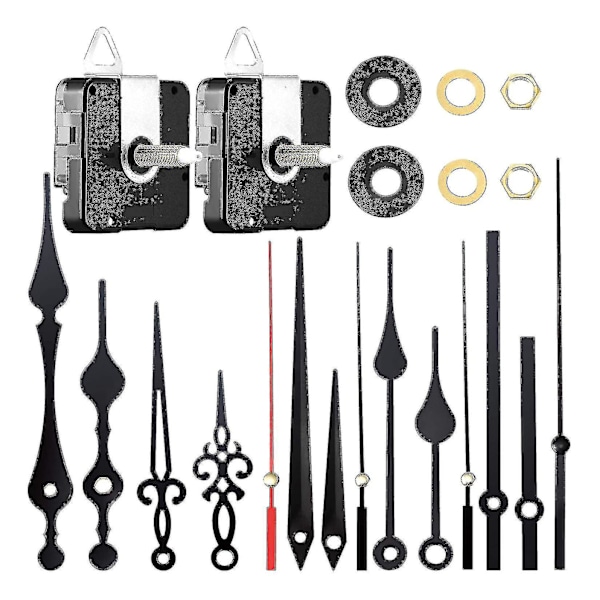 DIY Klockvisare, 2 Högvridmoment Långaxel Kvarts Klockrörelse 18mm