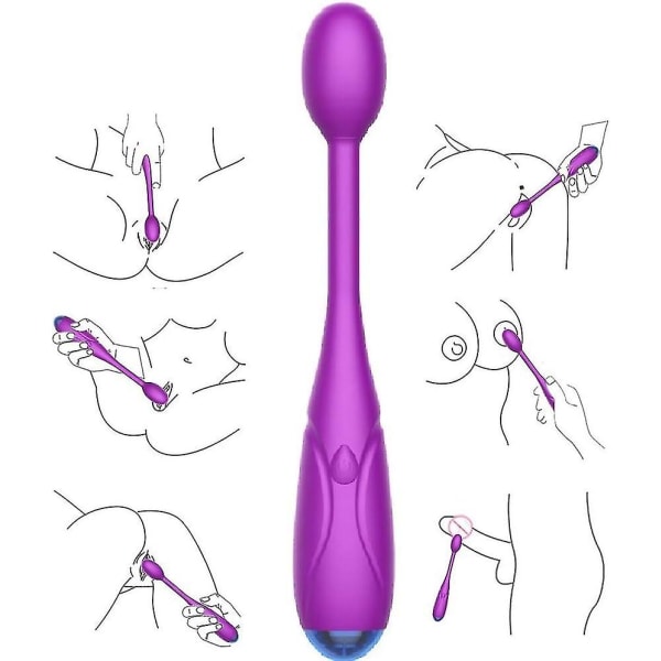 7 Modes Bullet Stick Silent Massage Stick Bærbar silikonebold Feminin Pleasure