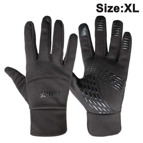 Unisex vintersport Fleece Stretch Varme hansker med fullfinger（*L）