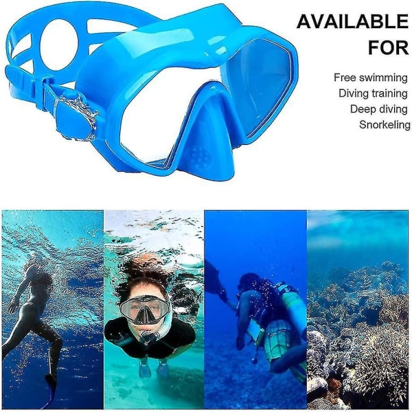 Dykkerbriller til voksne, Anti-dug dykkermaske, Snorkelbriller, UV-beskyttelse Svømmebriller C Bedste gave